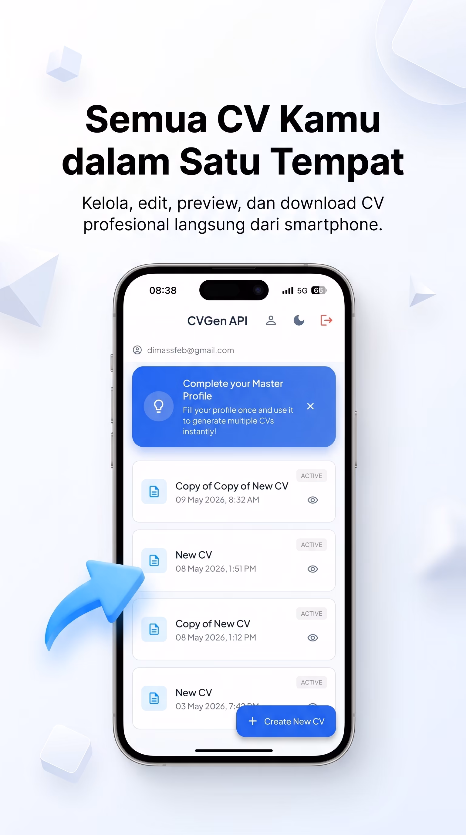 CV ATS Builder screenshot 1 - Dimas Febriyanto Portfolio