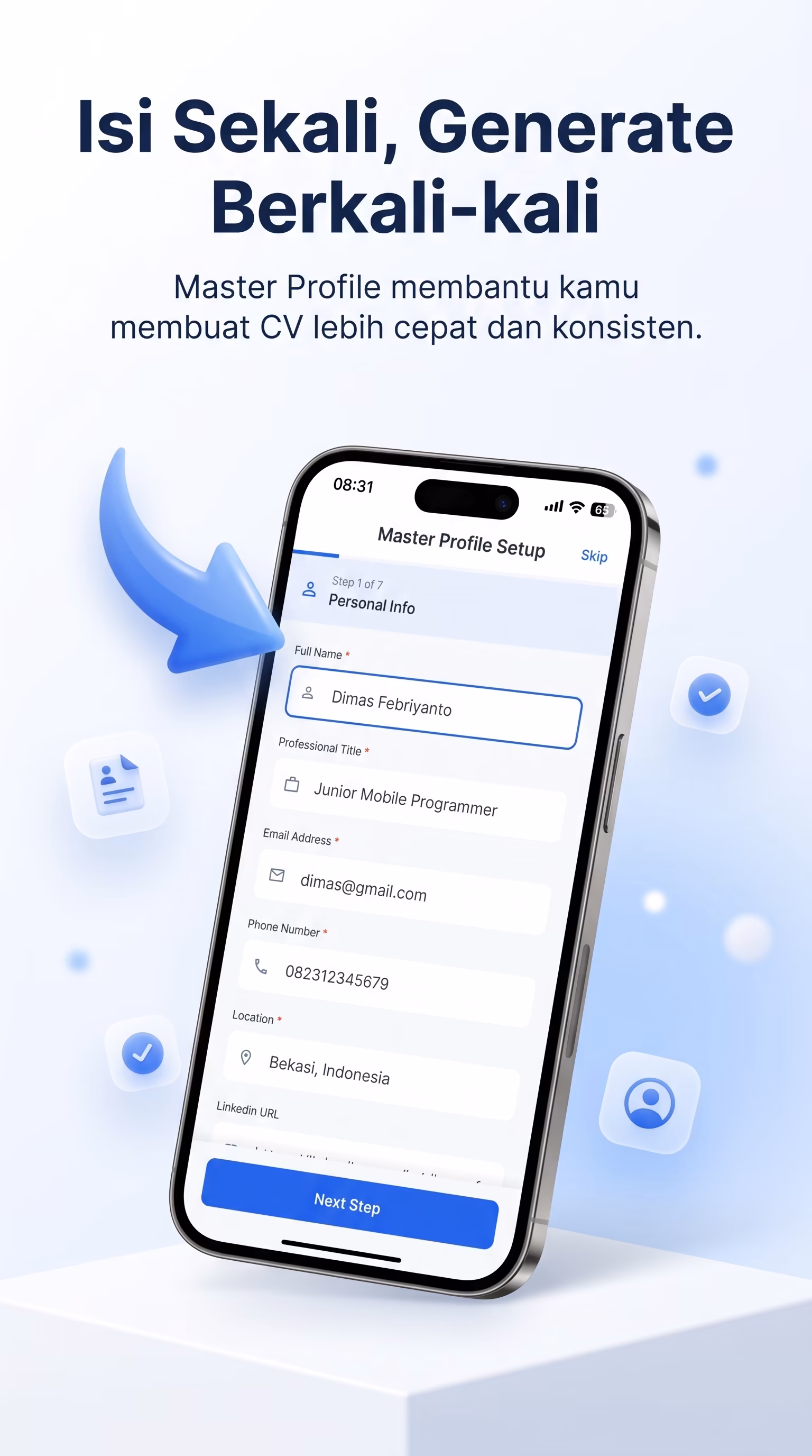 CV ATS Builder screenshot 2 - Dimas Febriyanto Portfolio