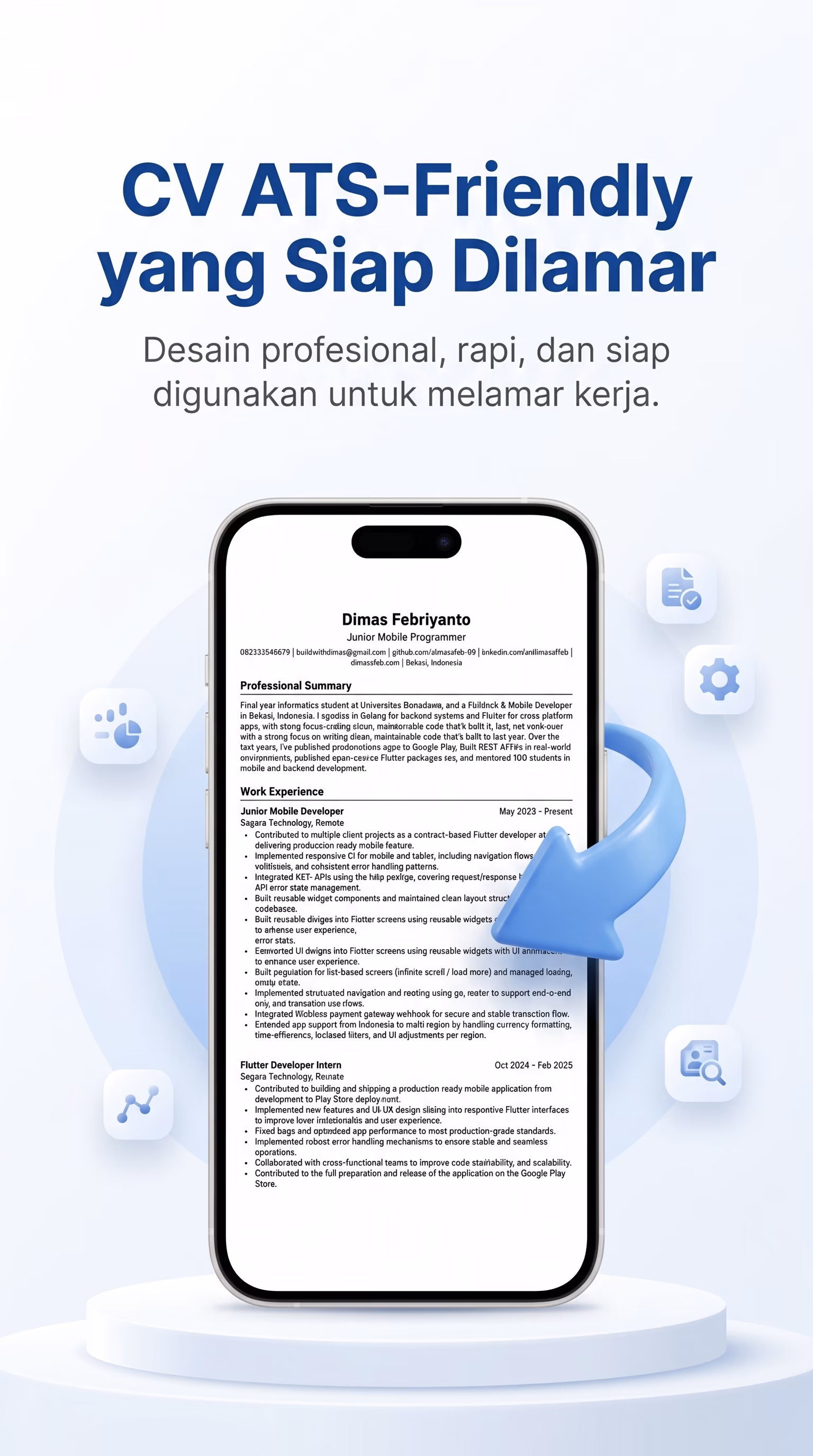 CV ATS Builder screenshot 4 - Dimas Febriyanto Portfolio